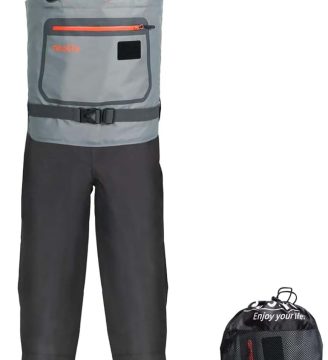 Fishing Chest Waders for Men and Women, 3-Ply Breathable Waterproof Hunting Waders with Pockets and Neoprene Stocking